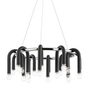 Whit 20-Light Chandelier in Polished Nickel / Black