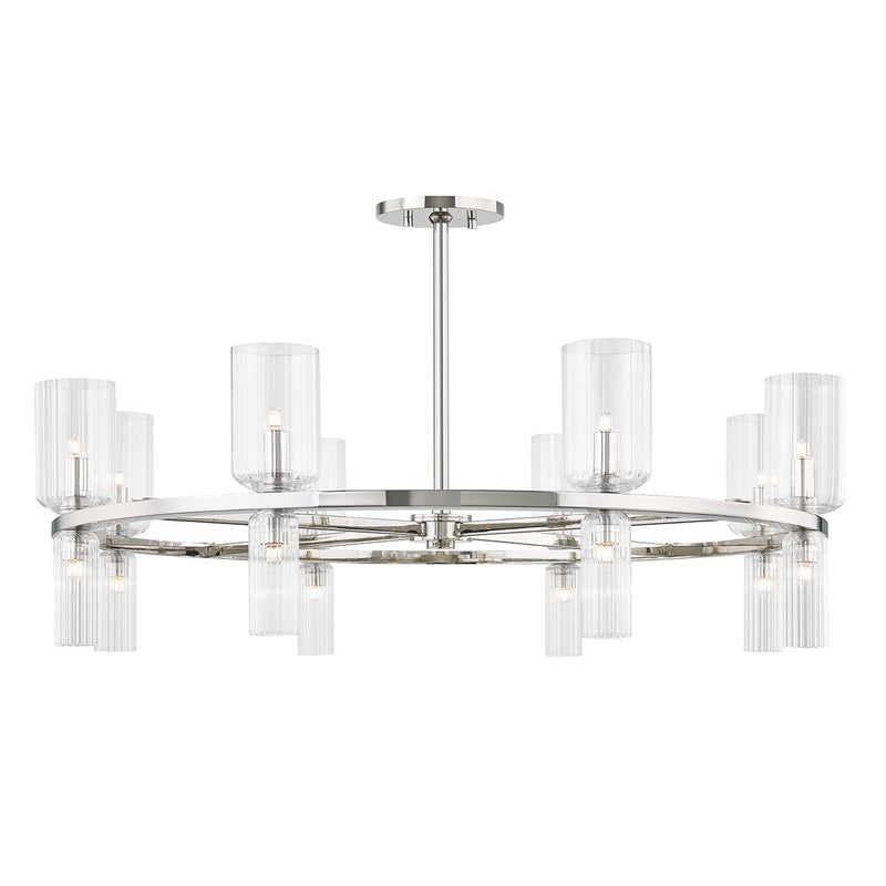 Tabitha 16-Light Chandelier in Polished Nickel