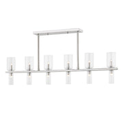 Tabitha 12-Light Linear Chandelier in Polished Nickel