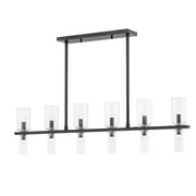 Tabitha 12-Light Linear Chandelier in Soft Black
