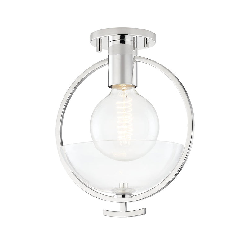 Ringo Semi-Flush Mount in Polished Nickel