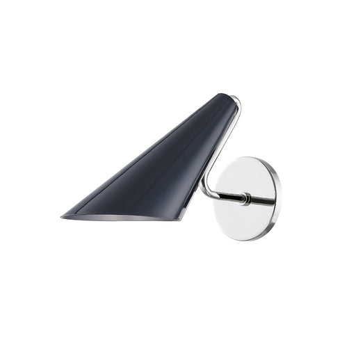 Talia Wall Sconce in Polished Nickel / Midnight Blue