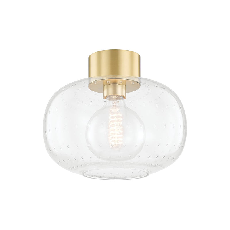 Harlow Semi-Flush Mount in Aged Brass