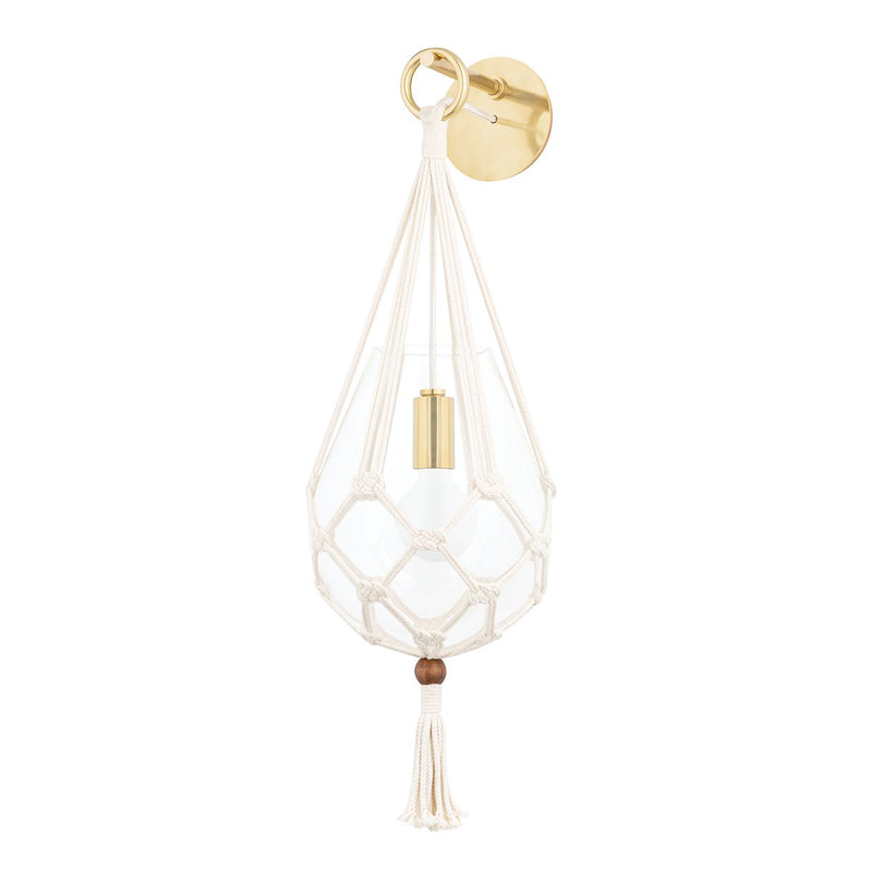 Tessa Wall Sconce in Aged Brass