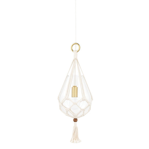 Tessa Small Pendant in Aged Brass