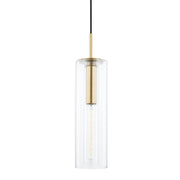 Belinda 4.75" Pendant in Aged Brass