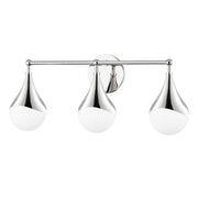 Ariana 3-Light Bath Vanity Light in Polished Nickel
