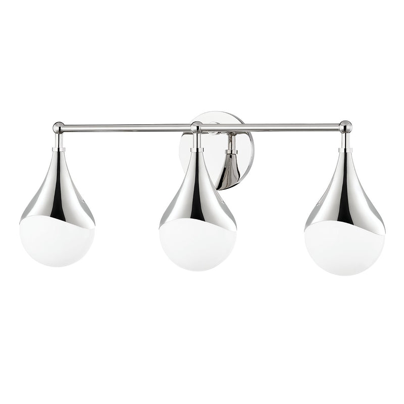 Ariana 3-Light Bath Vanity Light in Polished Nickel