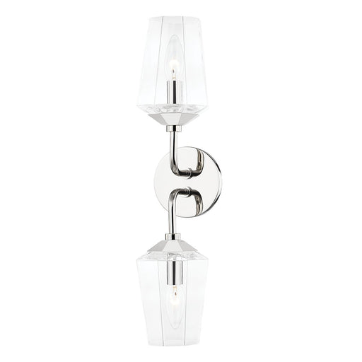Kayla 2-Light Bath Sconce in Polished Nickel