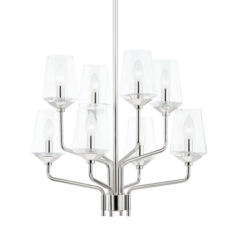 Kayla 8-Light Chandelier in Polished Nickel