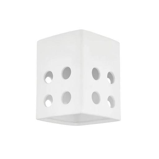 Tatum Square Flush Mount in Aged Brass / Ceramic Matte White