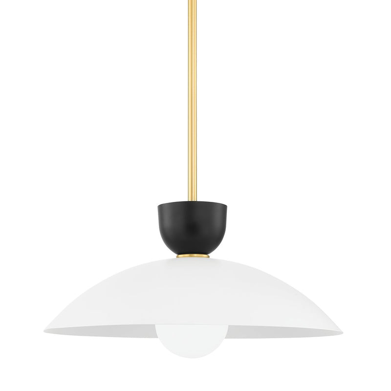 Whitley Large Pendant in Aged Brass