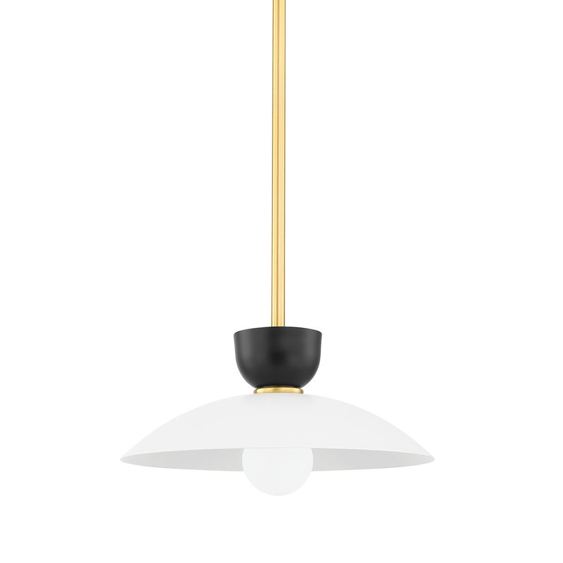 Whitley Small Pendant in Aged Brass