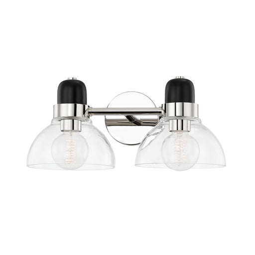 Camile 2-Light Bath Vanity Light in Polished Nickel