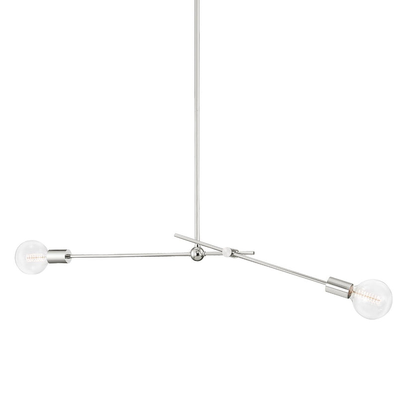 Gale 2-Light Linear Pendant in Polished Nickel