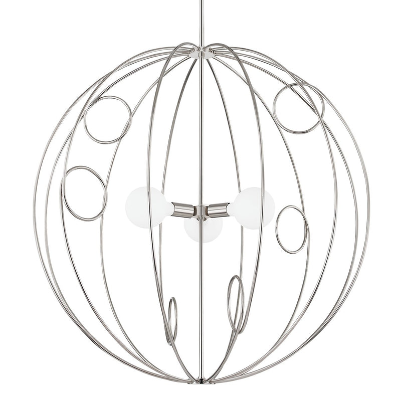 Alanis 3-Light Chandelier in Polished Nickel