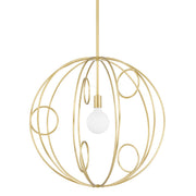 Alanis 28" Pendant in Aged Brass