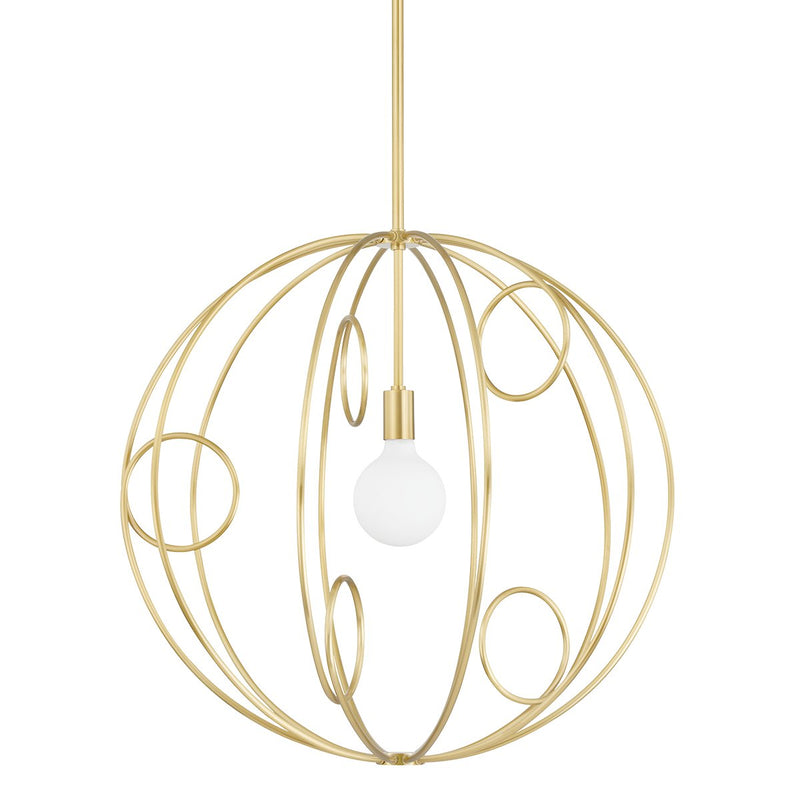 Alanis 28" Pendant in Aged Brass