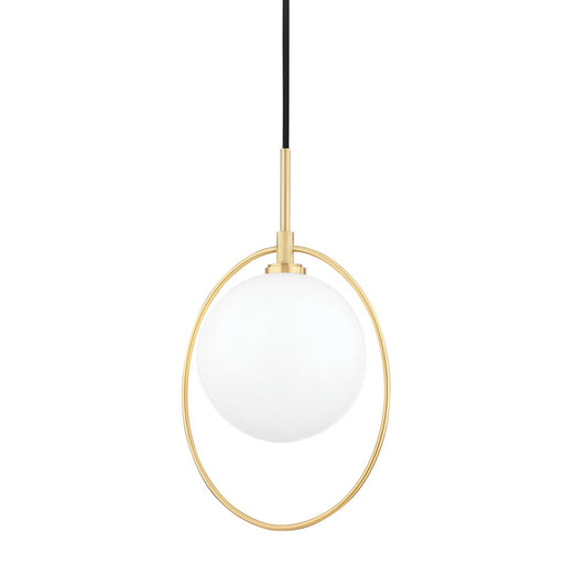 Babette Mini Pendant in Aged Brass