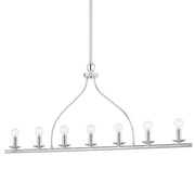 Kendra 7-Light Linear Chandelier in Polished Nickel