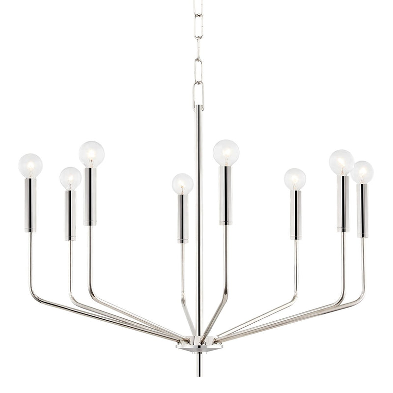 Bailey 8-Light Chandelier in Polished Nickel