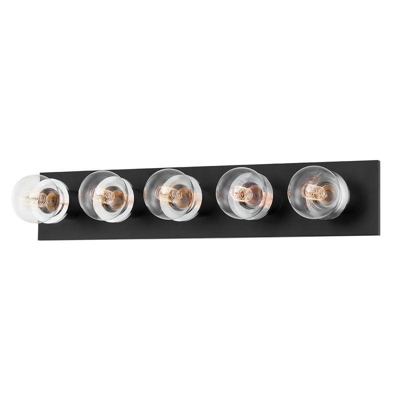 Brandi 5-Light Bath Vanity Light in Polished Chrome / Soft Black