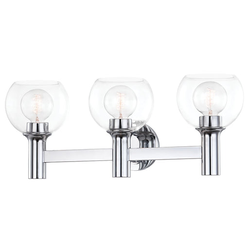 Leslie 3-Light Bath Vanity Light in Polished Chrome