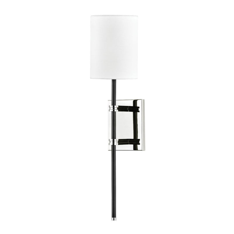 Denise Wall Sconce in Polished Nickel / Black