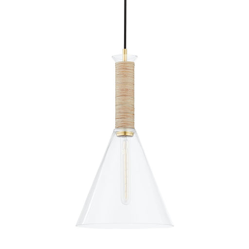 Besa Small Pendant in Aged Brass