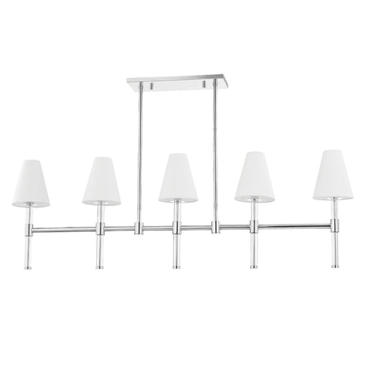 Janelle 5-Light Linear Chandelier in Polished Nickel