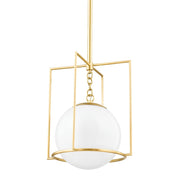 Frankie Small Pendant in Aged Brass