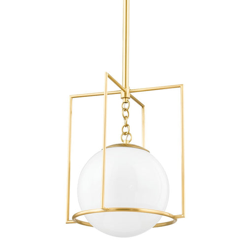 Frankie Small Pendant in Aged Brass