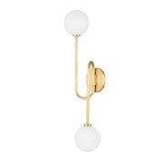 Zani 2-Light Wall Sconce in Aged Brass