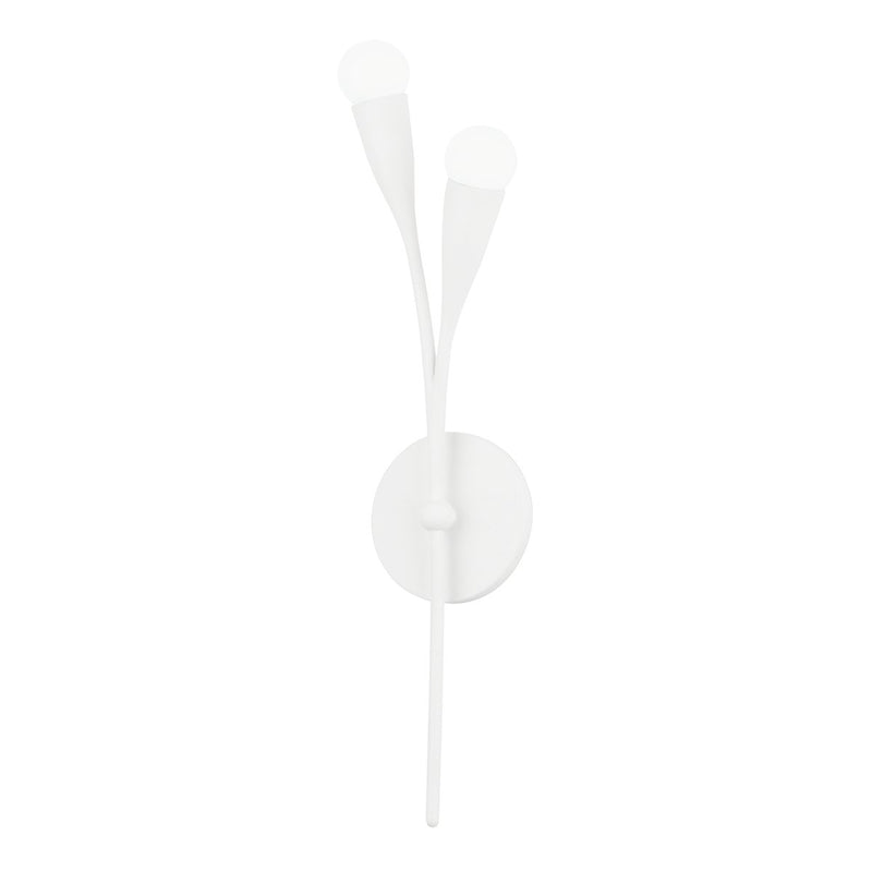 Elsa 2-Light Wall Sconce in Texture White