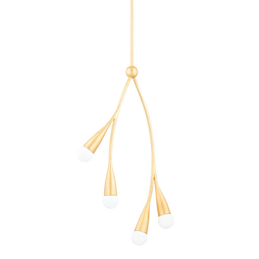 Elsa 4-Light Chandelier in Gold Leaf