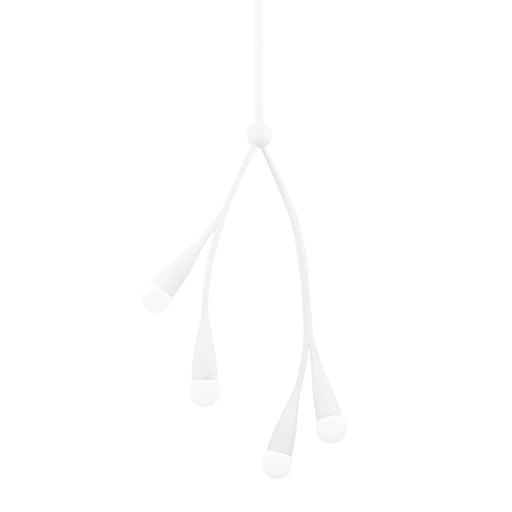 Elsa 4-Light Chandelier in Texture White