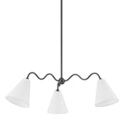 Onda 3-Light Chandelier in Old Bronze