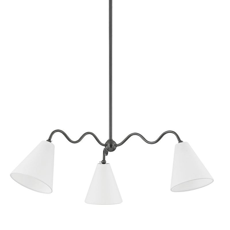 Onda 3-Light Chandelier in Old Bronze