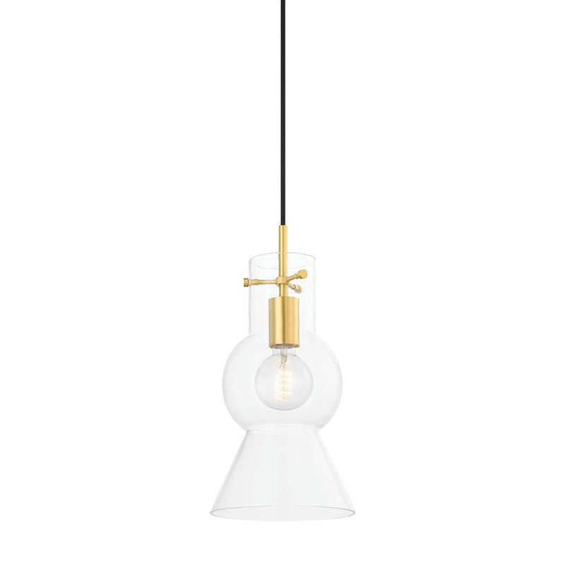 Mirabel Small Pendant in Aged Brass