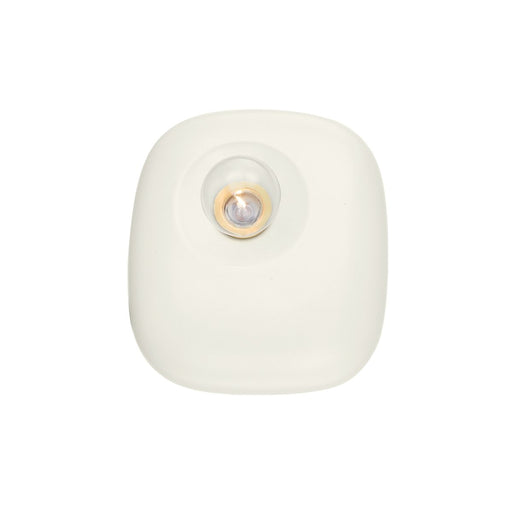 Colleen Bath Sconce in Aged Brass / Ceramic Gossamer Ivory