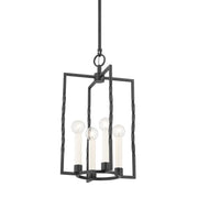 Adelaide Small 4-Light Lantern Chandelier in Texture Black
