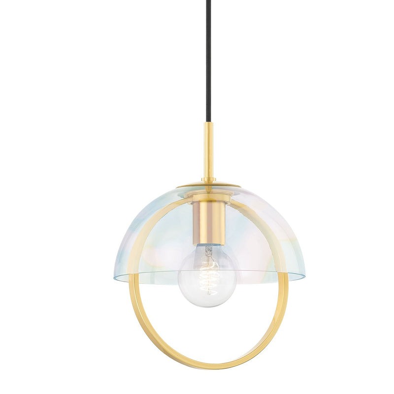 Meriah Small Pendant in Aged Brass
