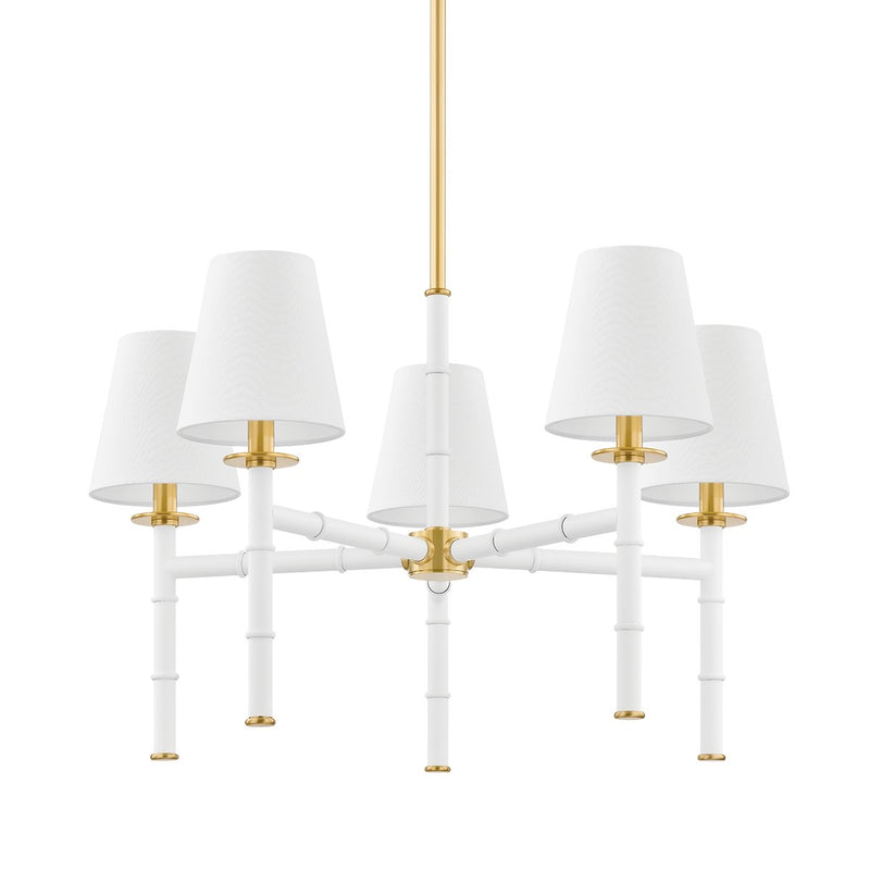 Banyan 5-Light Chandelier in Aged Brass / Soft White