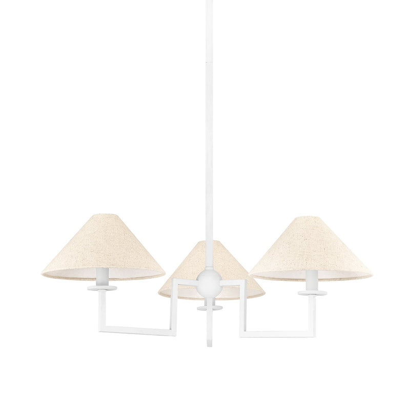 Gladwyne 3-Light Chandelier in Texture White