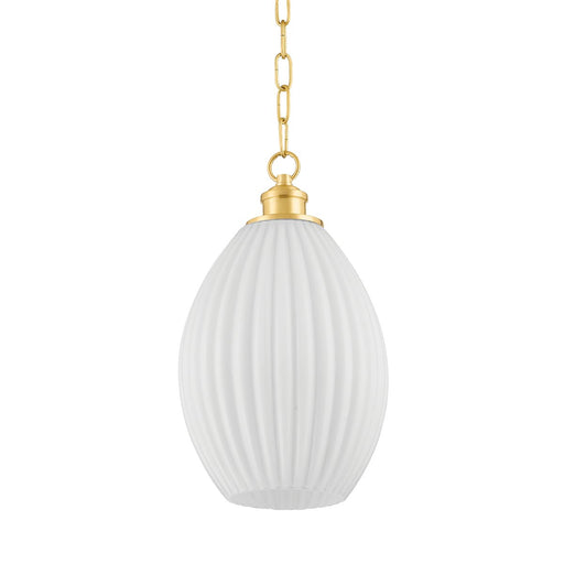 Hillary Small Pendant in Aged Brass