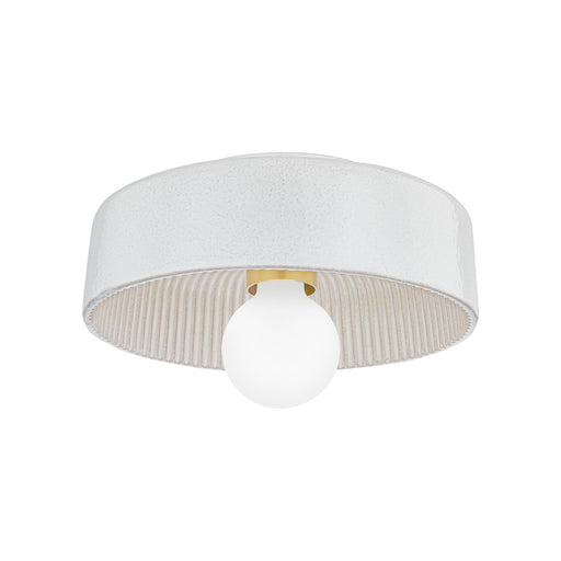 Ray Flush Mount in Aged Brass / Ceramic Reactive White