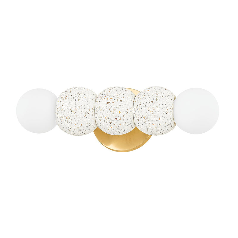 Paola 2-Light Wall Sconce in Aged Brass