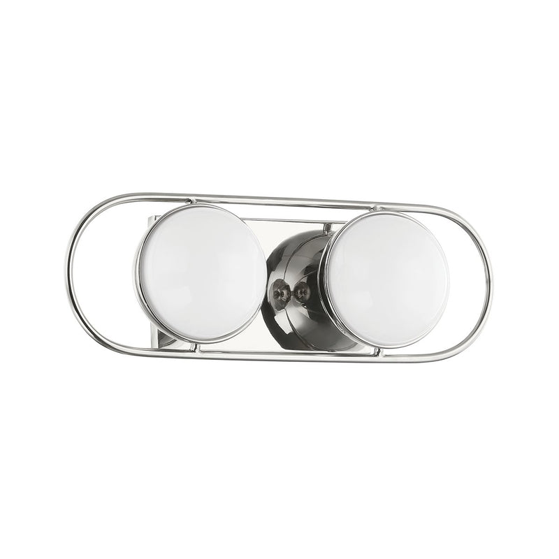 Amy 2-Light Bath Vanity Light in Polished Nickel