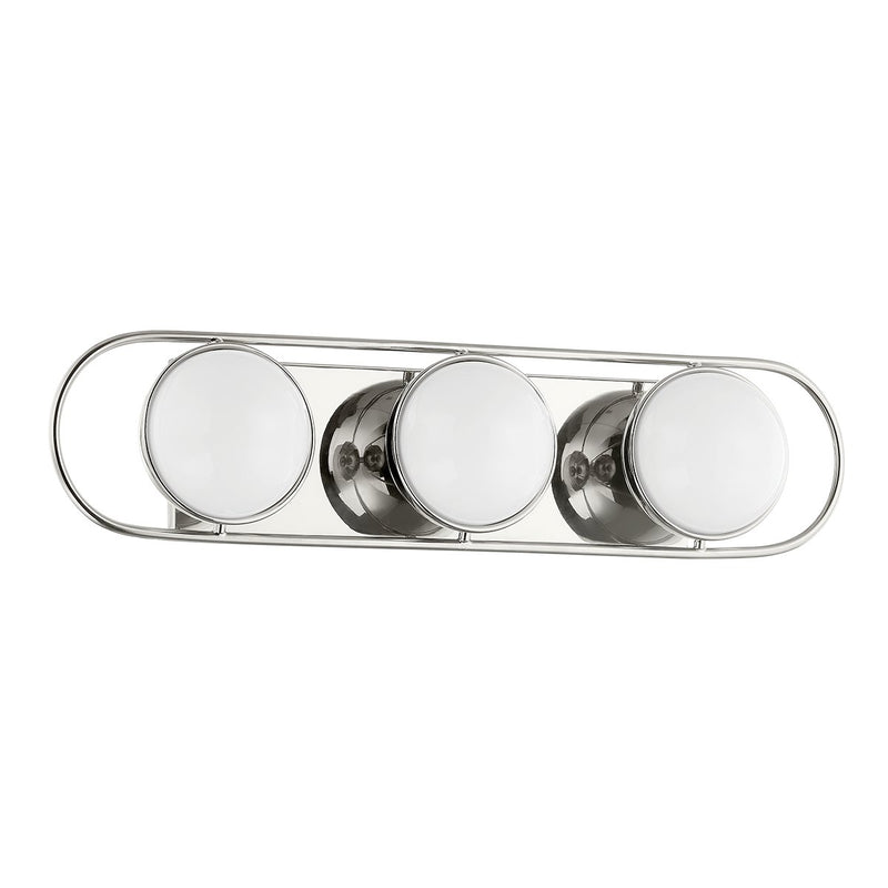 Amy 3-Light Bath Vanity Light in Polished Nickel
