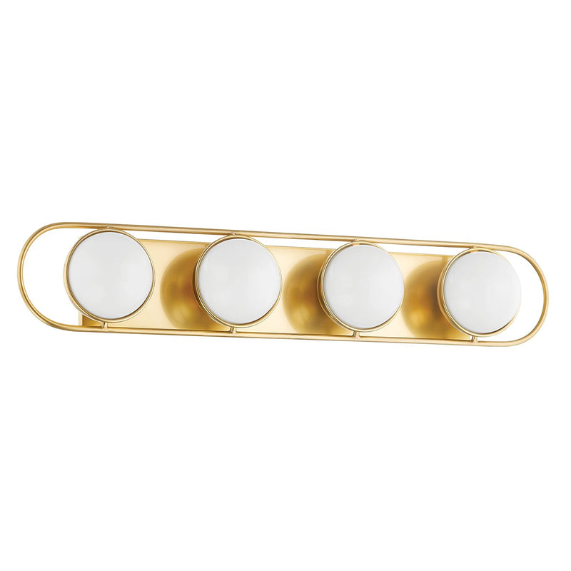 Amy 4-Light Bath Vanity Light in Aged Brass